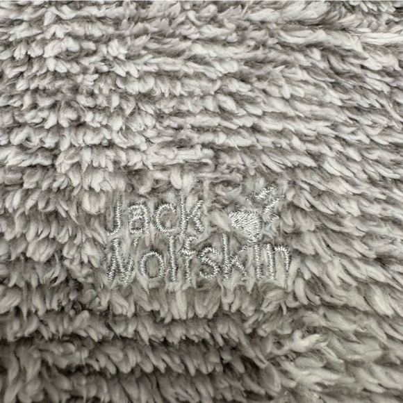 Jack Wolfskin Pine Leaf Jacket Fleece Soft Sherpa Grey Women’s Small Full Zip - Picture 2 of 9